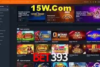 Interface moderna da plataforma Bet393